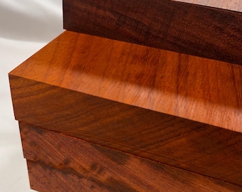 Listwy drewniane Padauk, 6" x 24" (1" grubości), opakowanie 2 sztuk, wykończone drewno