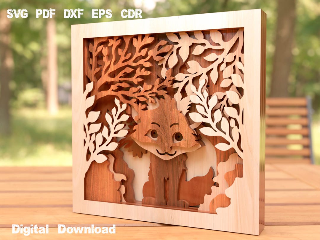 Fox Multilayer Picture Laser SVG, Glowforge - Etsy