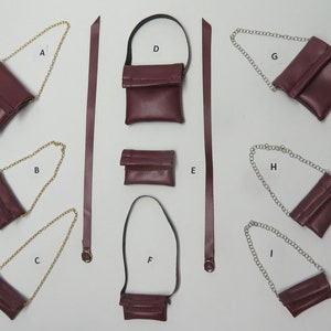 11.5" Fashion Doll Portemonnaie und Stiefel - die burgunderrote Kunstleder Kollektion