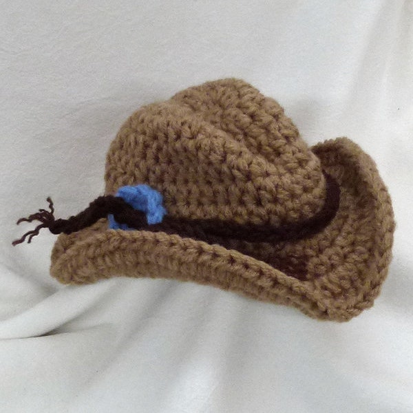 Crocheted Cowboy Hat Toy or Photography Prop choose a color