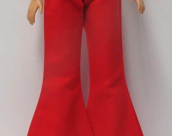 11.5" fashion doll clothes - red flared pants