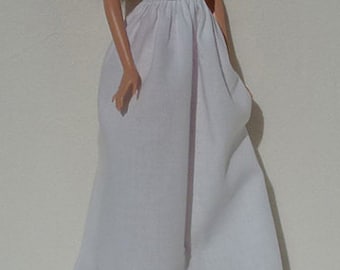 Handmade Birthday party long white dresses for 11.5" fashion doll dresses - for you to decorate