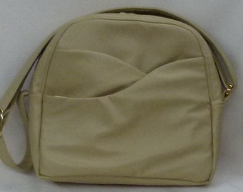 50% off Built in Wallet Handmade Handbag Leather Purse in buttery beige color Ready Now