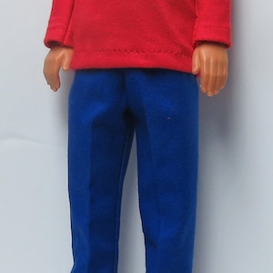 12 inch male doll long pants and tee shirts