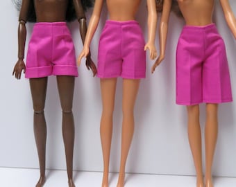 Shorts for 11.5" fashion dolls - magenta pink