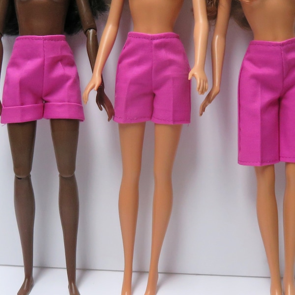 Shorts for 11.5" fashion dolls - magenta pink