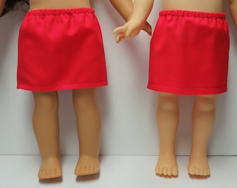 18" doll shorts - bright red