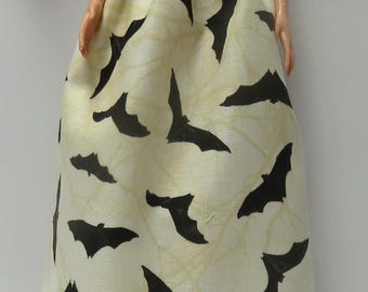 Halloween Bats long dress for 11.5" fashion dolls