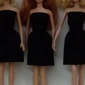 Birthday Party Black Pink or Purple 11.5 Fashion Doll Dresses for you to decorate image 2