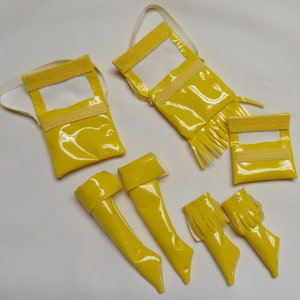 11.5 Fashion Doll Accessories the yellow faux leather image 2