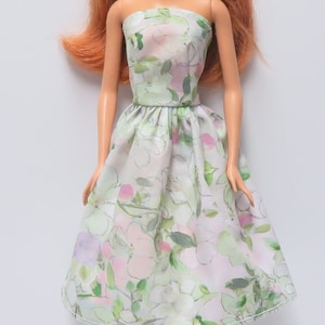 Summer colors 11.5" Fashion Doll Dress Handmade - floral