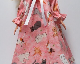 11.5" Fashion Doll  Nightgown - cats