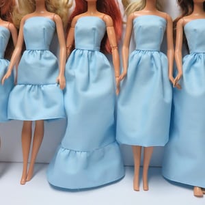 Fashion doll dresses for you to decorate these fit 11.5&quot; dolls - the LIGHT BLUE collection
