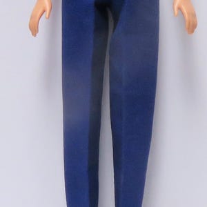 May include: A pair of dark blue pants with an elastic waistband.