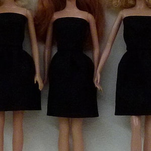 Party Favor Black or Pink Dresses for you to decorate fits 11.5&quot; dolls