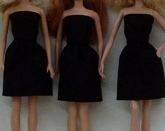 Party Favor Black or Pink Dresses for you to decorate fits 11.5&quot; dolls
