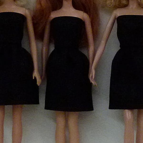 Party Favor Black or Pink Dresses for you to decorate fits 11.5" dolls