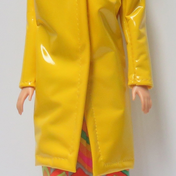 Fashion doll rain coat and boots - yellow