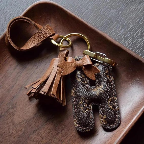 Luxury Leather Letter Keychain | Designer Bag Charm - Etsy