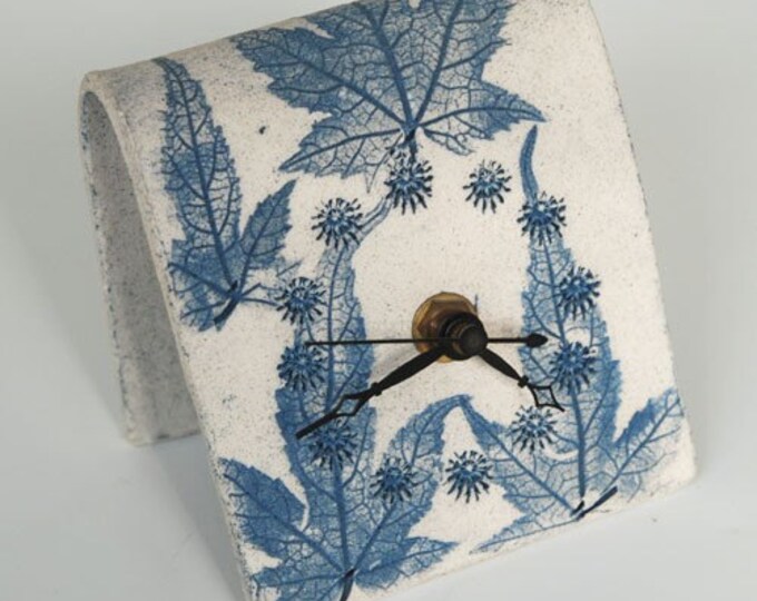 Blue Desk Clock Etsy