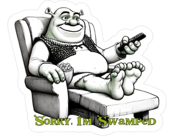 Zabawna naklejka Shrek, naklejka filmowa, naklejka winylowa Kiss-Cut odporna na promieniowanie UV i wodę