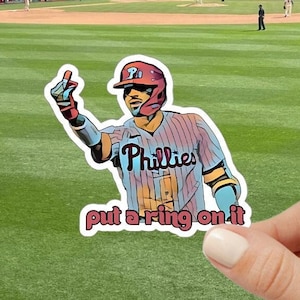 Philly Baseball Sticker, Funny Casty Sticker, Vinyl Kiss-Cut Sticker