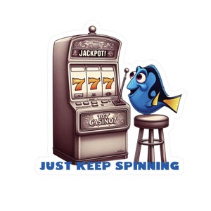 Funny Finding Nemo Sticker, Dory Sticker, UV and Water Resistant Kiss-Cut Vinyl Decal