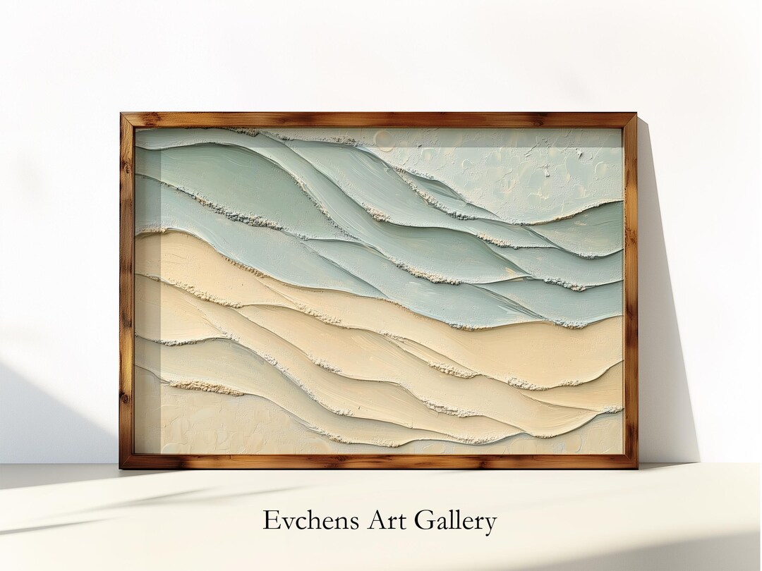 Beach Abstract Textures Beach Wall Art, Abstract Waves, Sand Texture Art, Minimalist Coastal ...