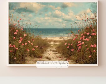 港の船の油絵 – 海事壁画 – 港の絵 – 海岸風景画 – 船の壁画 #127