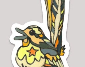Magpie Bird Sticker by Jennifer Mercede