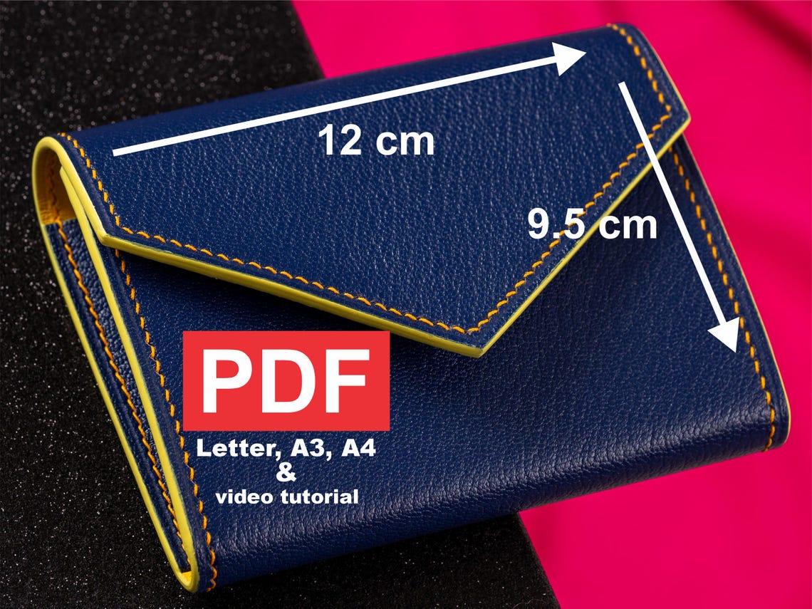 PDF Pattern for a Woman Wallet and Video Tutorial by Crafted Workshop ...