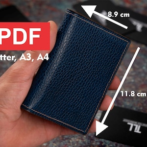 Modello PDF per porta carte, porta carte, modello, modello portafoglio minimalista