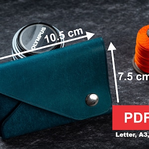 Patrón PDF para Tarjetero, Tarjetero, Patrón, Patrón Billetera Minimalista