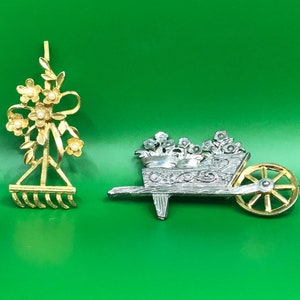 Your Choice! Gardening Themed Brooches / Pins ~ Vintage Costume Jewelry for the Garden Lover
