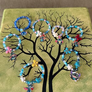 Disney Lilo and Stitch Inspired Crystal Handmade Bracelets
