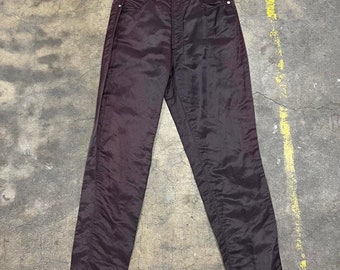 1990s Gianni Versace stretchy shiny skinny leg pants size 27” waist 27” inseam