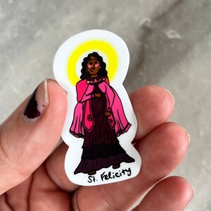 Heilige Felizitas Mini Sticker mit Blessed Mother Aufkleber - 2er Pack Katholische Aufkleber! - 2 zum Preis von 1!