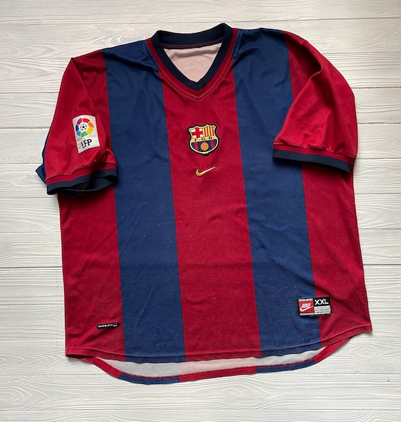 Vintage FC Barcelona Home Jersey 1998/1999 Season • Men's