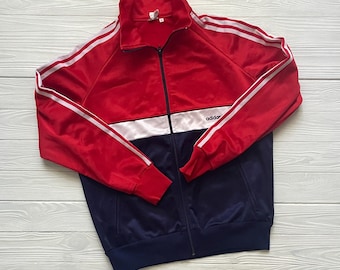 Chaqueta deportiva Adidas vintage de los años 70: Trifolio de Alemania Occidental, talla S para hombre