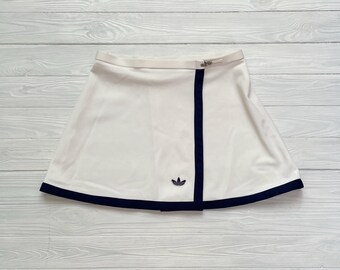 ADIDAS Originals Trefoil Tennis Womens Skirt Vintage 80s 70s Made in Japan Size L RETRO