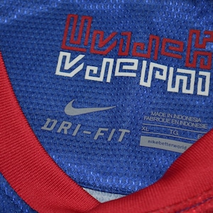 Vintage Croatia National Team Nike Soccer Jersey, Blue Trikot, Mens XL image 4