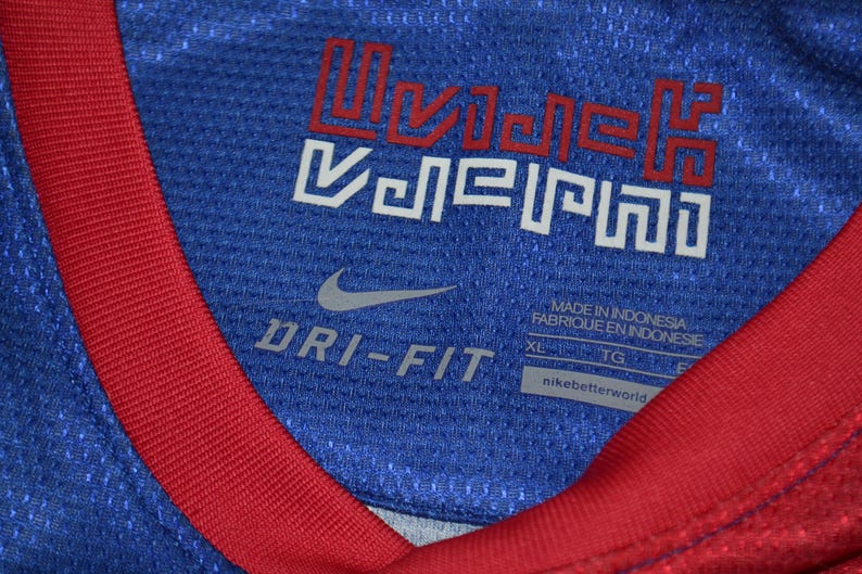 Vintage Croatia National Team Nike Soccer Jersey, Blue Trikot, Mens XL image 4