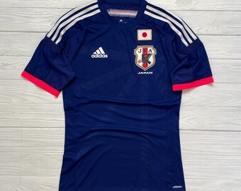 JAPAN Home Football Shirt Soccer Jersey Samurai Blue Vintage Size S