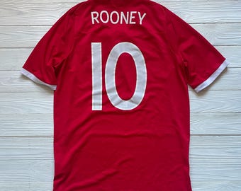 Camiseta de fútbol vintage de Inglaterra, marca Umbro, de Wayne Rooney, talla M para hombre.