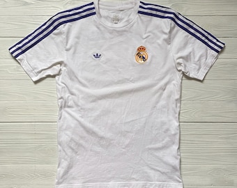 Vintage Real Madrid Adidas Trefoil T-Shirt, La Leyenda Blanca, Womens S