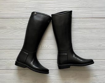 Botas de borracha pretas vintage Le Chameau até o joelho | Tamanho 38 (UE) para mulheres