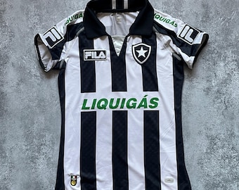 Vintage Botafogo Home Brasilien Fußball Shirt FILA Damen Größe M Fußball Trikot Damen