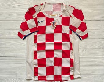 Camiseta vintage de fútbol de Croacia 2004-2005, Nike Total 90, talla S