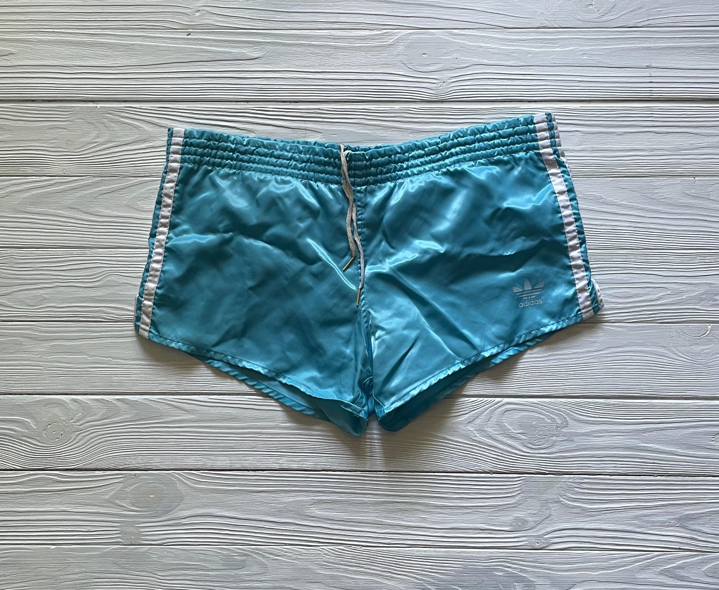 ADIDAS Originals Football Soccer Shorts Blue Nylon West Germany Shorts Size XS-S D4
