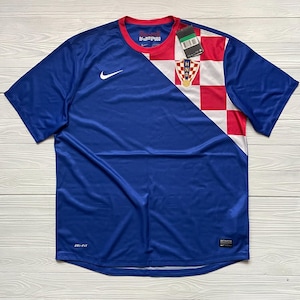 Vintage Croatia National Team Nike Soccer Jersey, Blue Trikot, Mens XL image 1